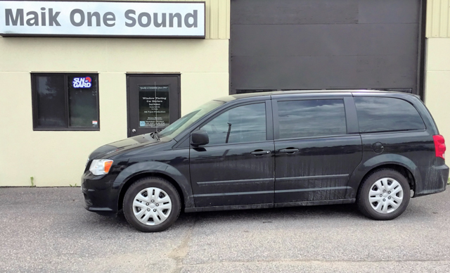 2017 Dodge Caravan with professional window tint in North Bay